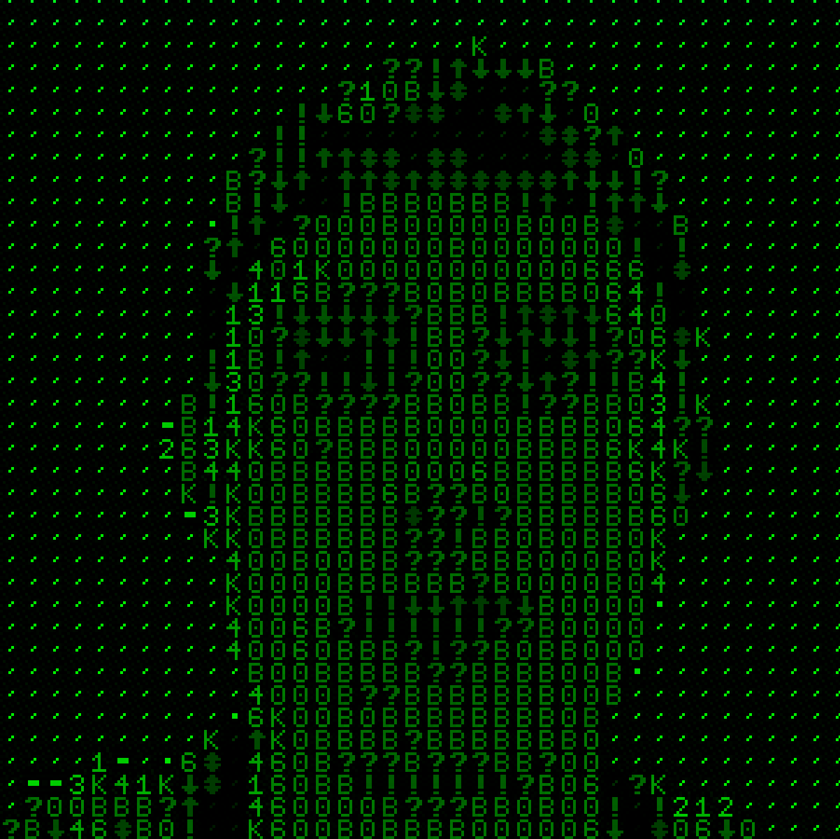 Me with ascii effect